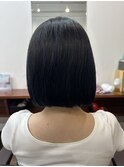 ツヤツヤワンレンショートボブ