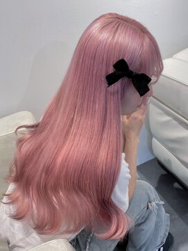 ベレーザ 渋谷(BELEZA) 10565秋色ピンクヘアーウルフレイヤーロングミルクティーピンク