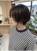 白髪ぼかし×クラフトブルー