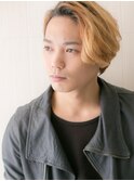 かき上げブリーチデザイン波打ちパーマb新所沢