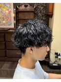 波巻きパーマ