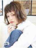 大人ボブ　お洒落ボブ　自分らしさ　ベージュカラー