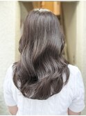 ミディアムヘア暗めカラーグランマッシュデザインカラー