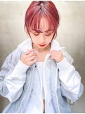 Steelo &nbsp;ピンクベージュ×小顔ボブ