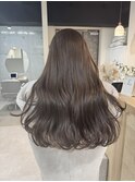 ミルクティーグレージュ&レイヤーカット《福岡透明感カラー》