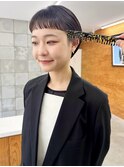 ショート　オン眉　ショートボブ　コンパクトショート