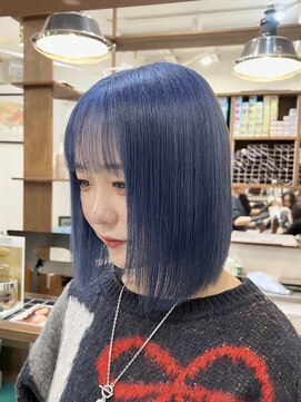 ラック 津田沼(LUCK) ネイビーブルー/ハイトーン/ブリーチ/ケアブリーチ/津田沼