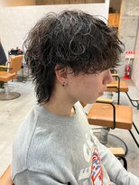 マッシュウルフメンズパーマスパイラルパーマツイスパ波巻き