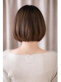 □斜めバンググレーベージュ美髪大人ボブ405戸頭20代30代40代