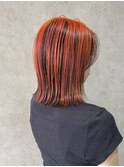 くびれヘア/アプリコットオレンジ/ハイライトカラー/鶴ヶ峰SK72