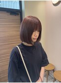 ボブ/ピンクブラウン
