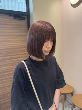 リールヘアー 大野城店(rire hair) ボブ/ピンクブラウン
