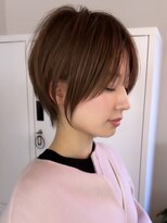 ラフ 新宿(Laff)&nbsp;似合わせカットくびれショートハイライトミルクティーカラー