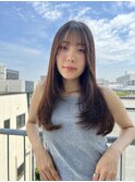 オリーブグレー/レイヤーカット/黒髪/マロンベージュ/北千住