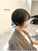 別府ショートボブ顔周りレイヤーカット髪質改善カラー