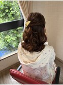ハーフアップ