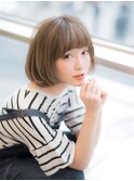 【hair make Marge】やわらかさと透明感のショートボブ