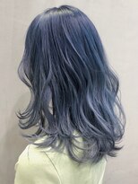 アルバム 銀座(ALBUM GINZA)&nbsp;アイスブルー_フリンジウェーブセシルカット_ba300292