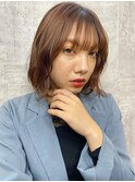 ゆる巻きナチュラルボブヘア
