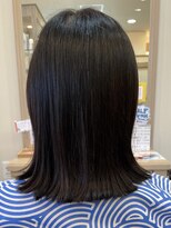 アルターリール(aL ter Rire) 黒髪/グレーベージュ/レイヤーロング/前髪パーマ