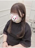 ぱっつん前髪×太め流しバング×S字後れ毛＊まゆ