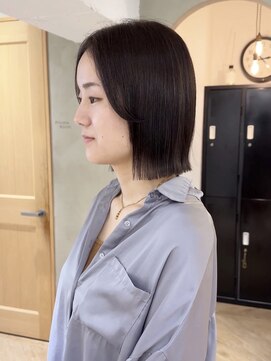 ローレン(LOREN) ミルクティーベージュぷつっとボブケアブリーチ 梅田