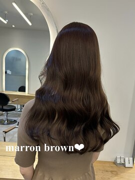 ジーナ 渋谷駅前(Zina) マロンブラウンカラー【zina齋藤遥夏】