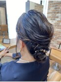 お呼ばれヘアセット×ローシニヨン