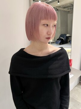 ローエ バイ デコ(Rohe by DECO) 【kira】ホワイトピンク /ハイトーンボブ/オン眉