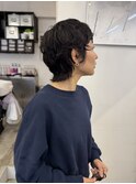 ショートパーマ ショートウルフ 癖毛風パーマ