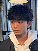 鹿児島メンズマッシュ波巻きパーマツイスパメンズパーマ刈り上げ