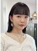 こなれミディ外ハネボブ暗めカラーダークアッシュ大人ガーリー