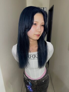 ナービス(NARVIS) 透明感ブルーグレージュ/セミロング/ケアカラー