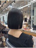 ミディアムヘア暗めカラーデザインカラーフェイスフレーミング