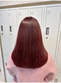 バーガンディー/レッドカラー/ワインレッド/艶髪/京都/河原町