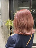 抜け感ピンクベージュ