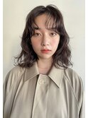 ミディアムパーマ似合わせ顔周りカット顔まわりレイヤーカット