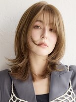 アース 鶴見店(HAIR&MAKE EARTH)&nbsp;顔周りレイヤーミディアム