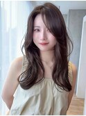 Say.顔周りカット前髪ワンホンレイヤーレイヤーロング韓国風青山