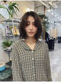 レイヤーボブ/くせ毛風パーマ/フレンチボブ/顔周り/20代30代
