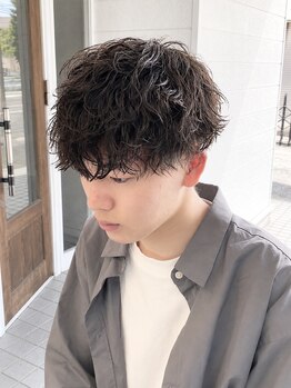 シキ(C key)の写真/自分でセットの再現性が高く大人気★朝ラク!セットが決まるメンズカット+パーマ