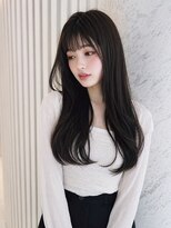リンク(Link Hair&Spa)&nbsp;黒髪毛先ワンカールロンク/顔周りカット/前髪カット