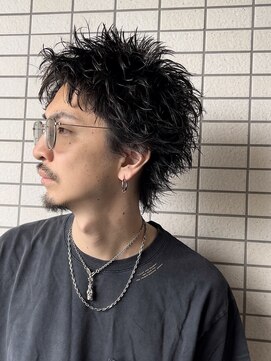 バロンドール 金沢文庫(Ballon d'or) スパイキーショートウルフ/メンズミニウルフ/アッシュブラック