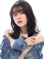 ビューティーアンドフリーハコ(Beauty&Free HACO)&nbsp;鎖骨下　外ハネ　シースルーバング