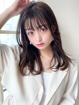 アフロート ディル(AFLOAT D'L)&nbsp;大人かわいいひし形シルエット ショコラグレージュ 外ハネ 小顔