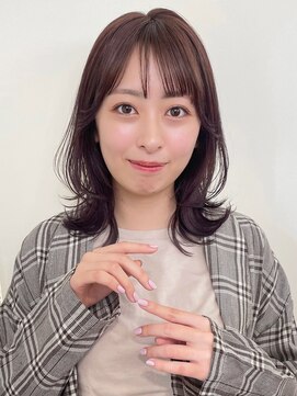 ニューラインギンザ(New-Line 銀座) [中野莉子]鎖骨ミディアム1韓国くびれヘア大人ミディアム