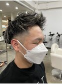 【Velis】メンズショート ハイライト×ツイスパ×スキンフェード