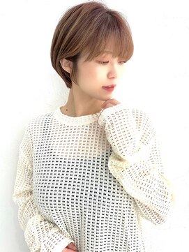 アンド ストーリーズ(&STORIES) 大人可愛い小顔ひし形クビレ丸みボブ20代30代大人ショート