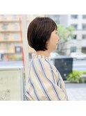 大人可愛い30代40代50ショートボブショート丸みショート