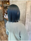 ACE 横浜　マリンブルーアッシュ×切りっぱなしボブ
